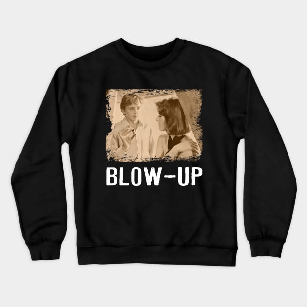 Antonioni's Vision BlowUp Movie Shirt Evoking the Timeless Aesthetic and Plot Twists of the Sixties Classic Crewneck Sweatshirt by Anime Character Manga